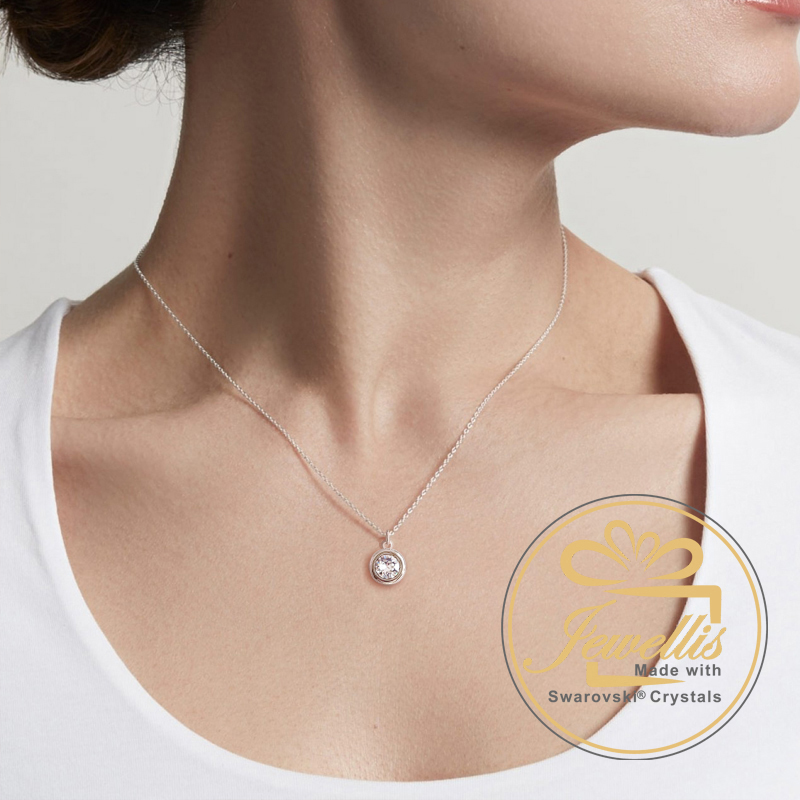 Ocelový minimalistický set s krystaly Swarovski - Fern Green