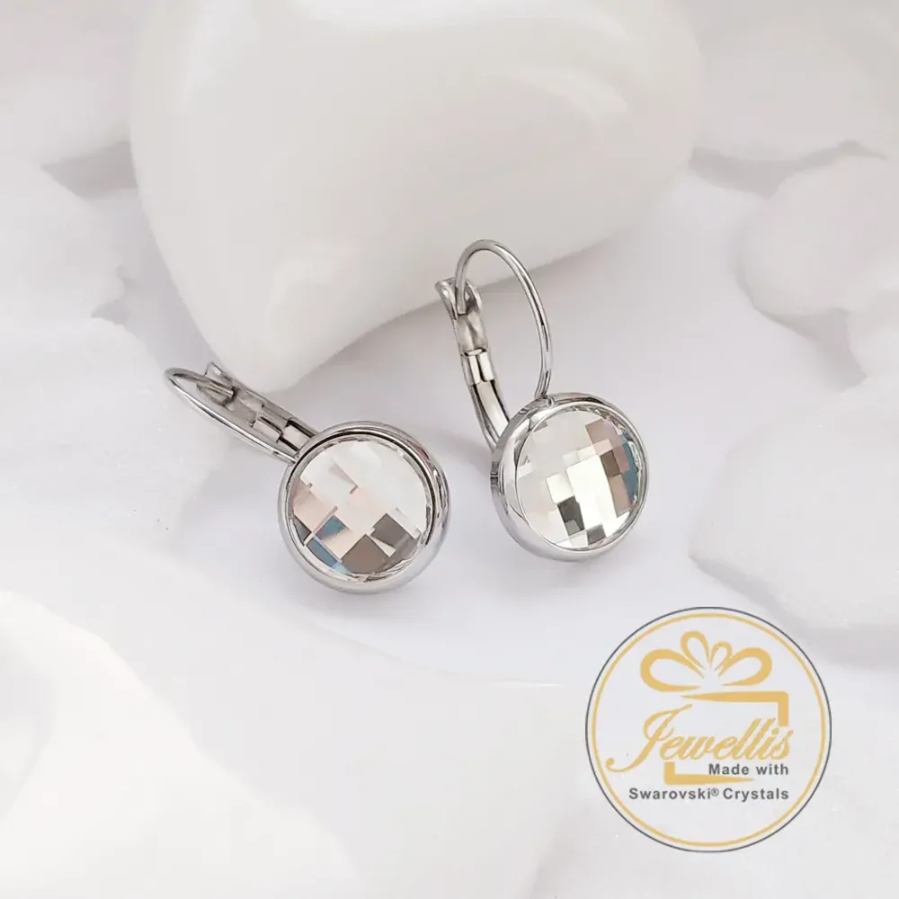 Ocelový set Chessboard s krystaly Swarovski - Black Diamond