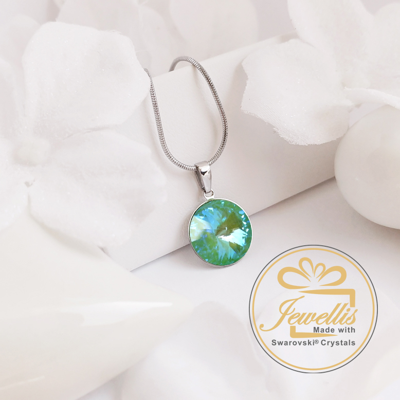 Ocelový náhrdelník s krystalem Rivoli Swarovski - Ocean Delite