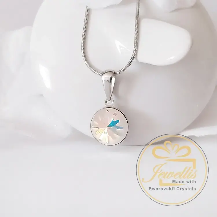 Ocelový náhrdelník Sea Urchin s krystalem Swarovski - Crystal AB