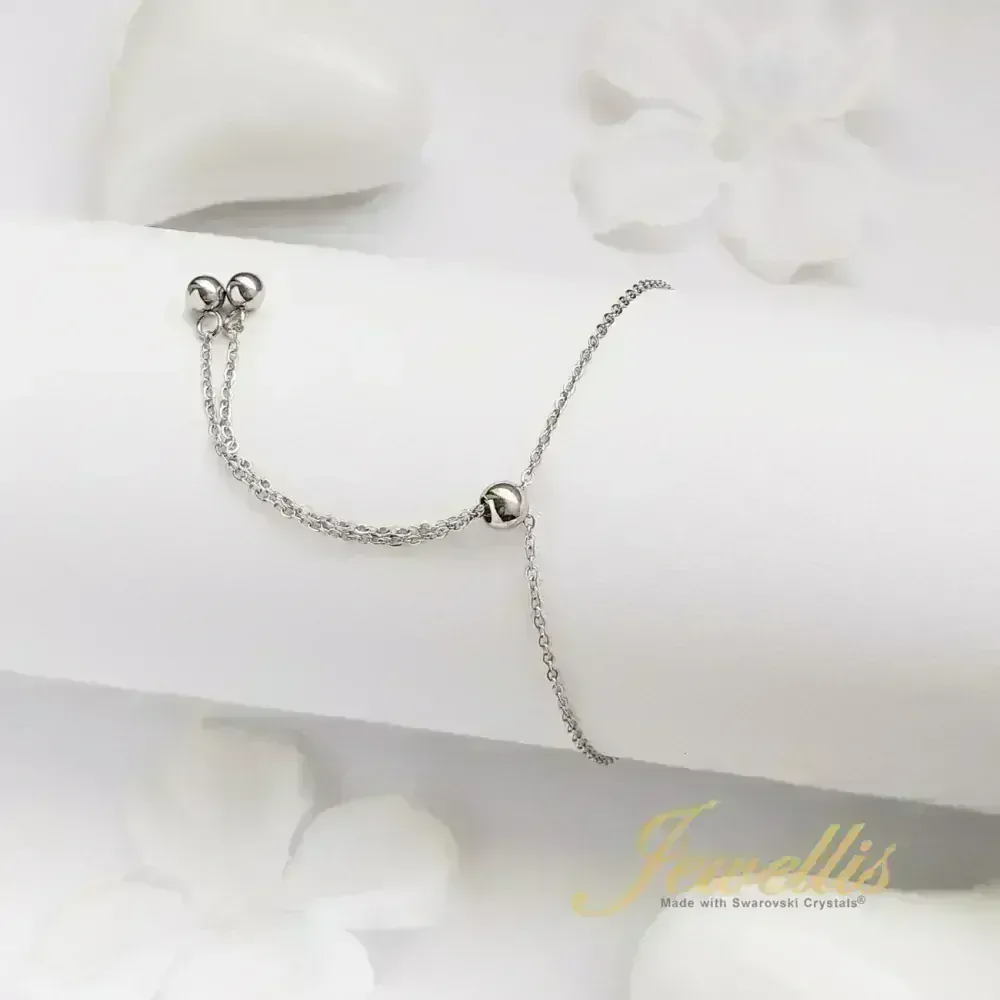 Ocelová 3-dílná sada - náhrdelník, náramek a náušnice Flatback Heart s krystaly ve tvaru srdce Swarovski - Light Siam