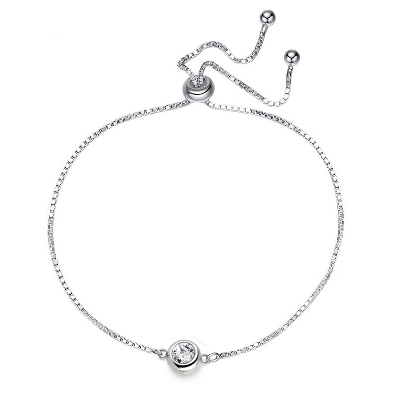 Ocelový stahovací náramek s krystalem Swarovski - Crystal F