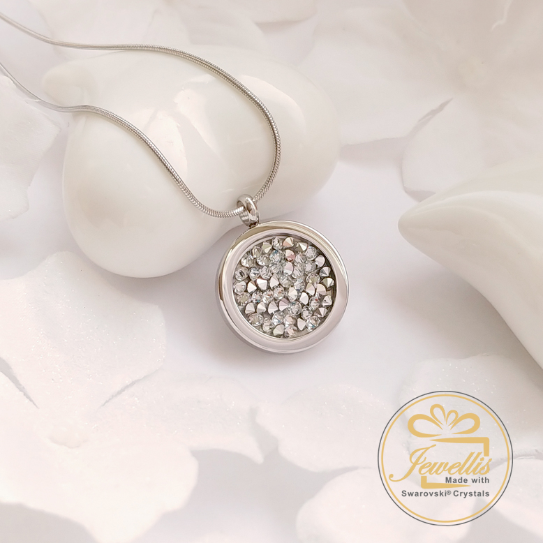 Ocelový náhrdelník Crystal Rocks s krystaly Swarovski - Crystal CAL