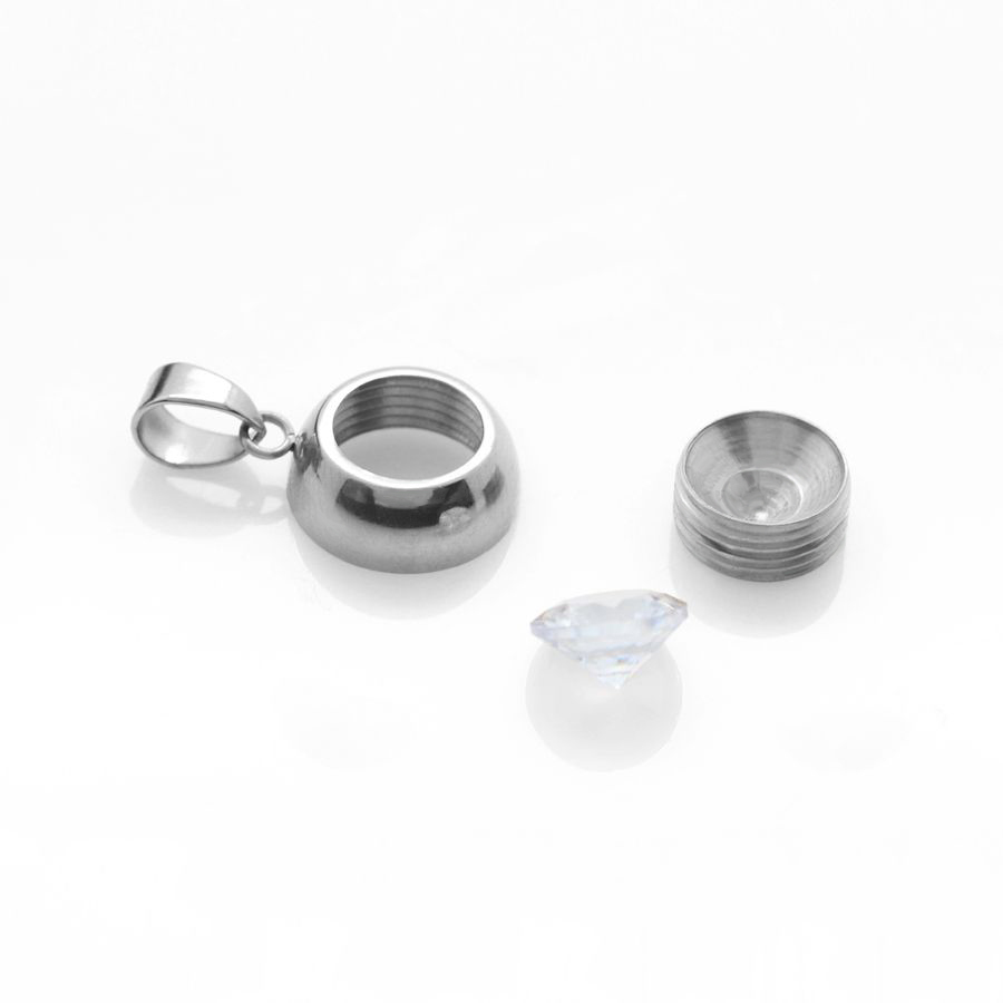 Ocelový náhrdelník Pearl Change-N-Go s perlou Swarovski 6mm - 3 v 1 na výměnu