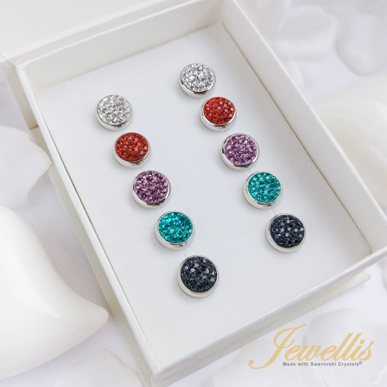 Dárková sada náušnic Sparkling Pavé - 5 párů s krystaly Swarovski