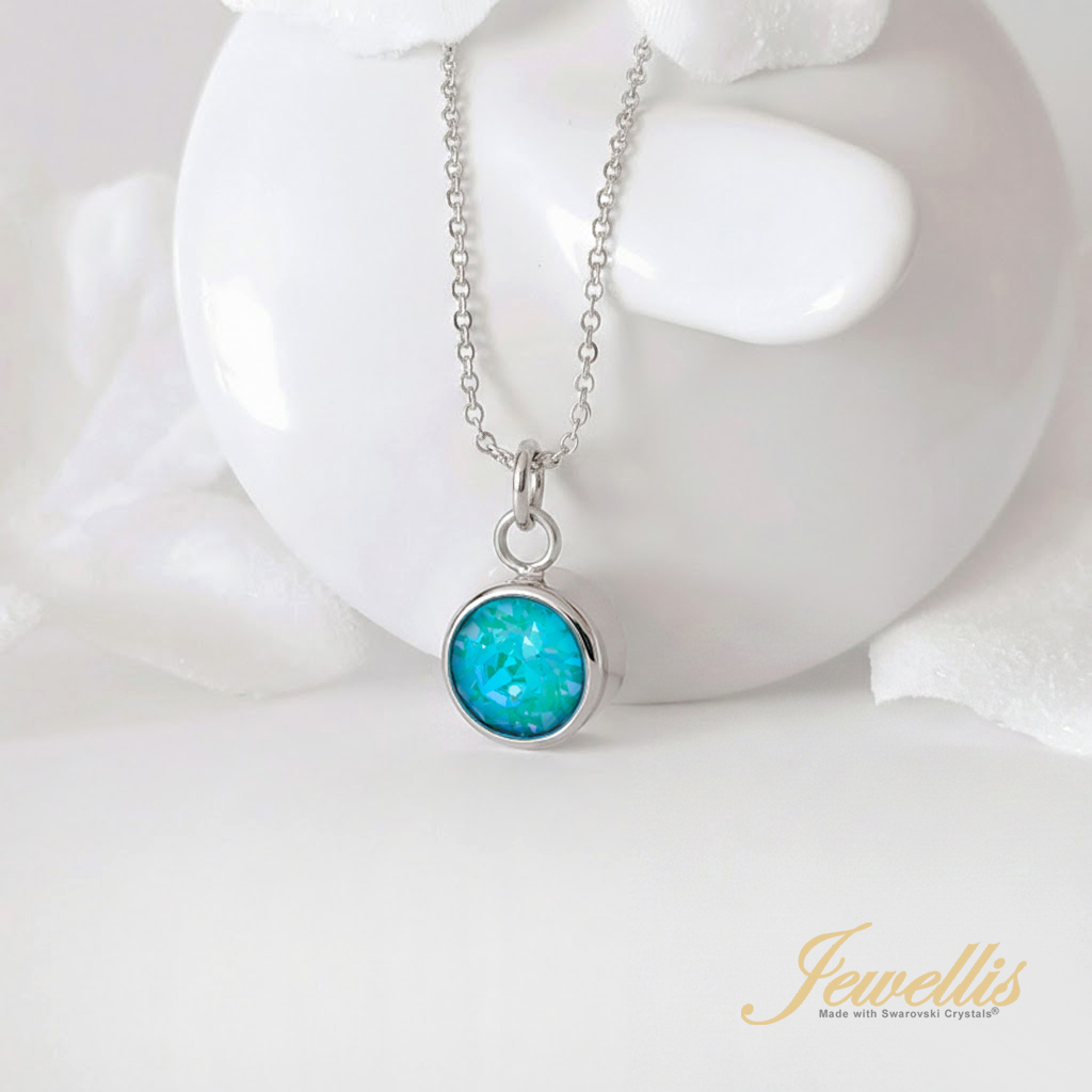 Ocelový náhrdelník s krystalem Swarovski - Laguna Delite