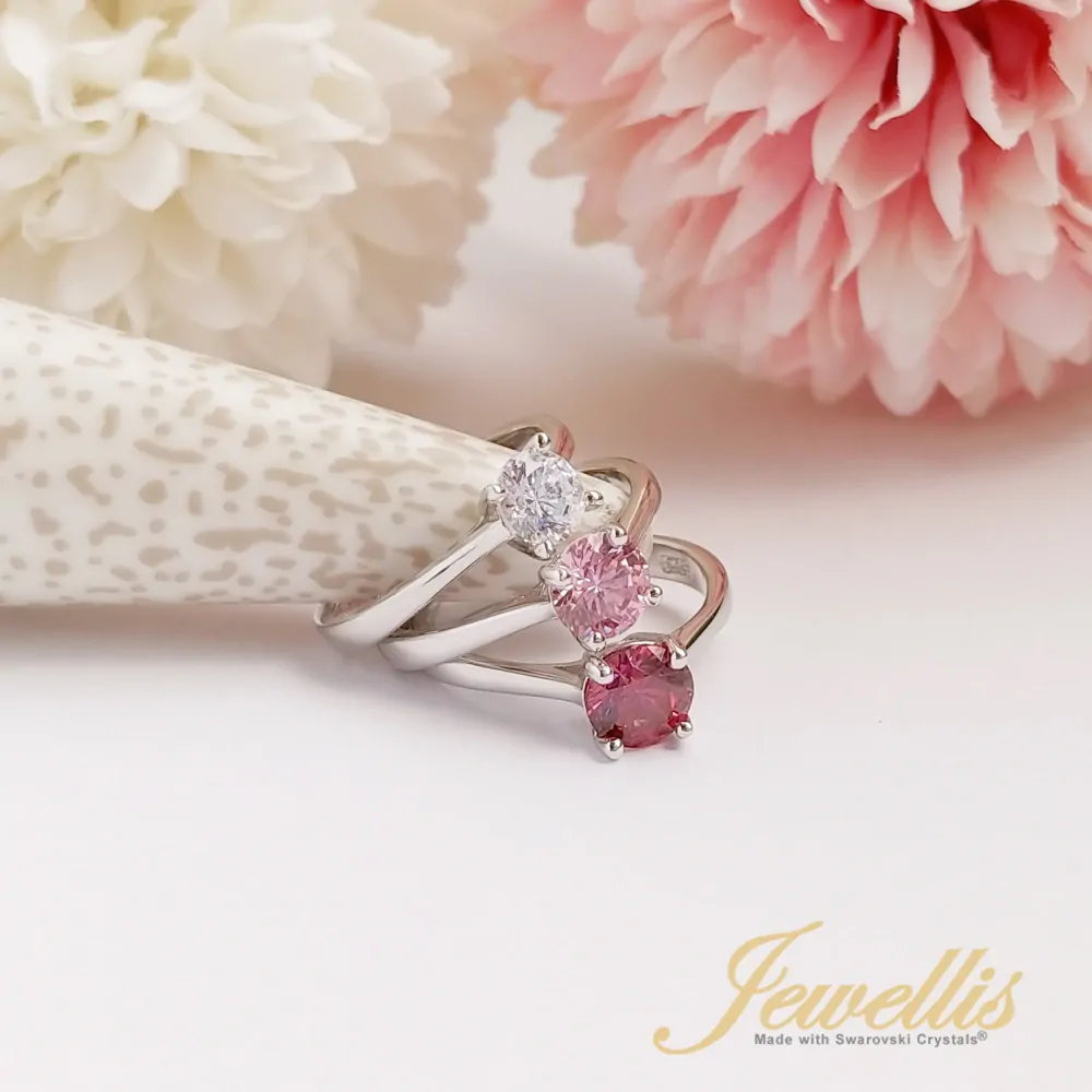 Stříbrný rhodiovaný zásnubní prsten Solitare Deluxe se zirkonem Swarovski Zirconia