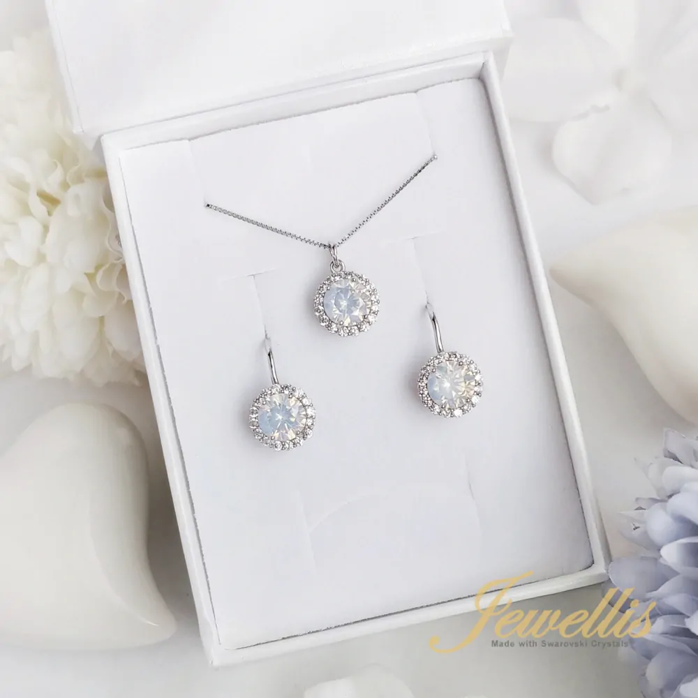 Stříbrný rhodiovaný náhrdelník Round Deluxe se zirkony Swarovski Zirconia