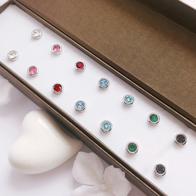 Dárková sada náušnic s krystaly Swarovski "VYBER & MIXUJ" - 7 párů