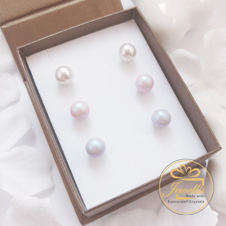 Dárkový set náušnic Pearls Dreamy - 3 páry s perlami Swarovski
