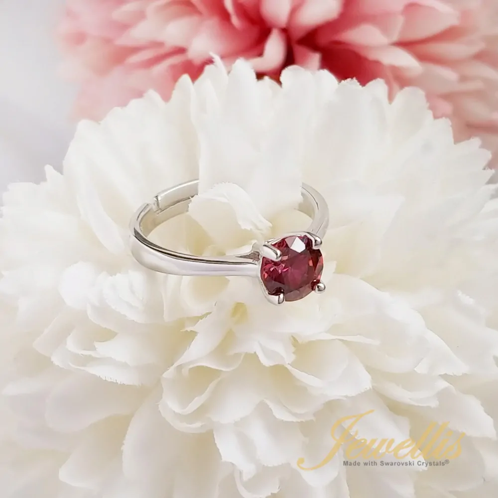 Stříbrný rhodiovaný zásnubní prsten Solitare Deluxe se zirkonem Swarovski Zirconia