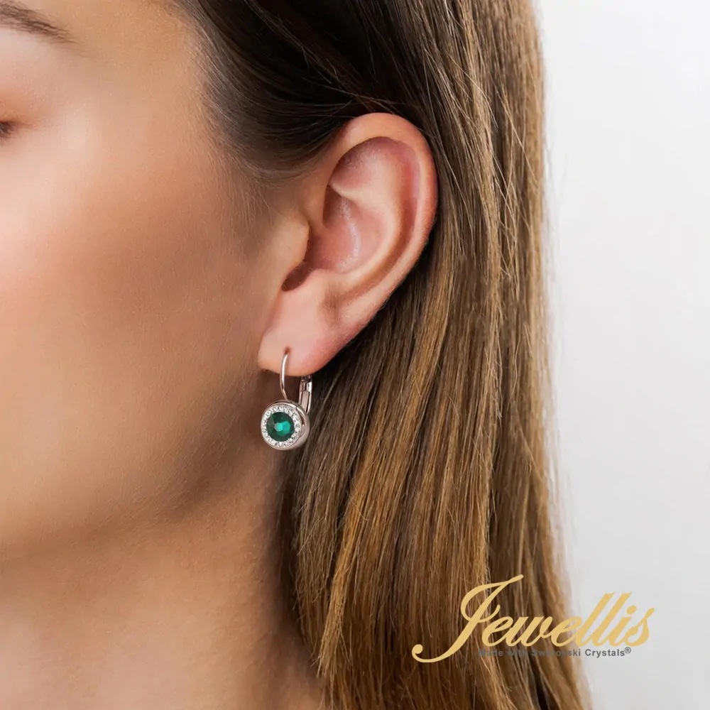Ocelová sada šperků Xirius Rose Pavé s krystaly Swarovski - Emerald