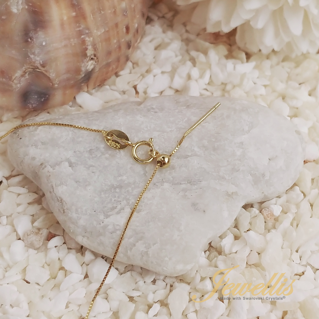 Stříbrný pozlacený náhrdelník Gold Opal Ball - kulička bílý opál 6mm