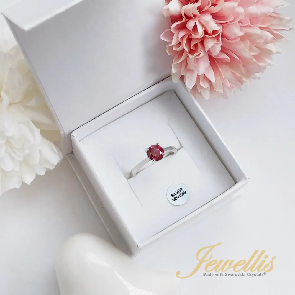 Stříbrný rhodiovaný zásnubní prsten Solitare Deluxe se zirkonem Swarovski Zirconia