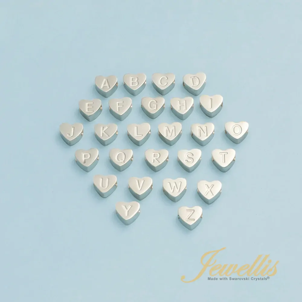Personalizovaný ocelový náhrdelník Crystal Heart Letter - srdce s písmenem A až Z a krystalem Swarovski
