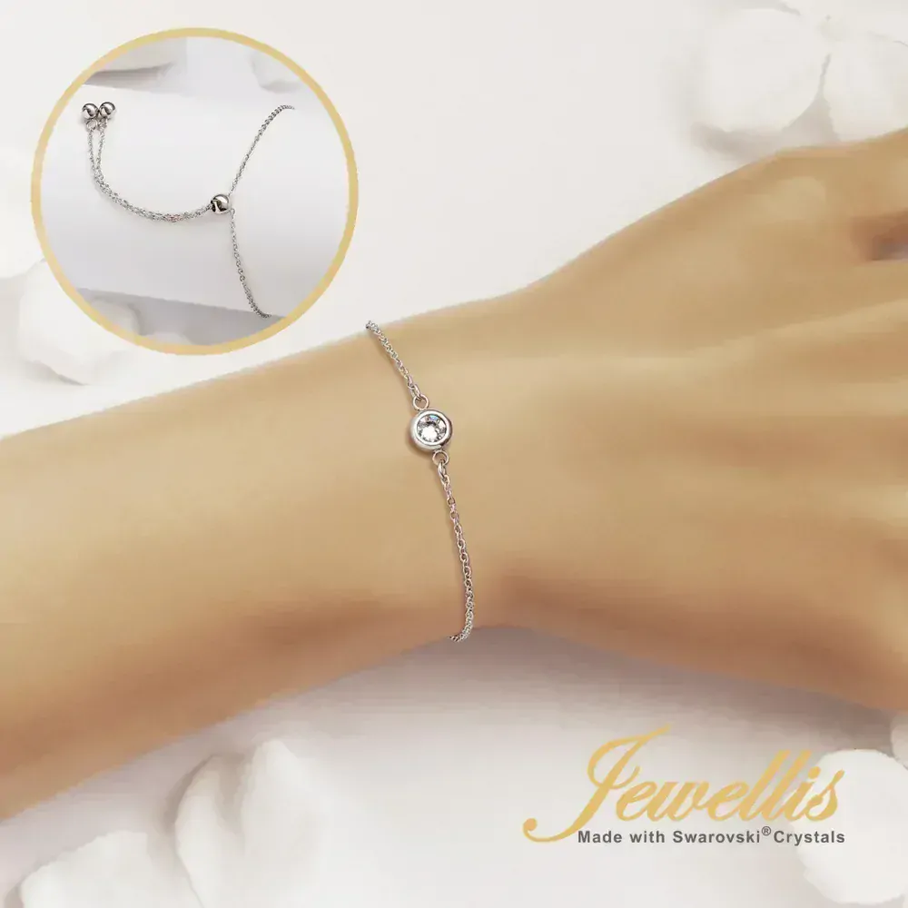 3-dílná ocelová sada Mini Chaton Deluxe - náramek, náhrdelník a náušnice kruhy s krystaly Swarovski - Crystal F