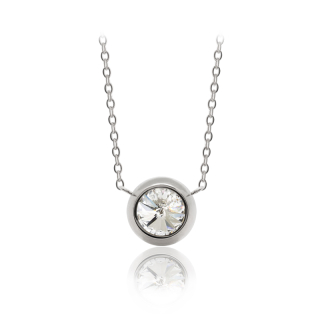 Ocelový náhrdelník Rivoli Change-N-Go s krystalem Swarovski 8mm - Crystal F