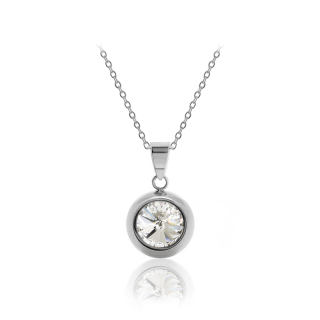 Ocelový náhrdelník Rivoli Change-N-Go s krystalem Swarovski 8mm - Crystal F