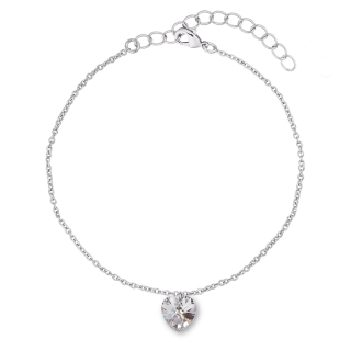 Ocelový náramek s krystalem ve tvaru srdce Swarovski - Crystal CAL