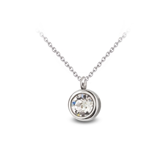 Ocelový náhrdelník Hook Ice Deluxe s krystalem měsíce Duben Swarovski - Crystal F