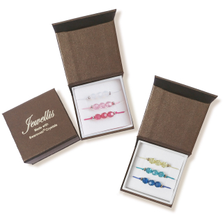 Sada tří náramků Vibes - provázkový náramek na ruku i nohu s ocelovými korálky Swarovski 