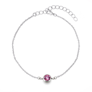 Ocelový náramek s krystalem Swarovski - Rose
