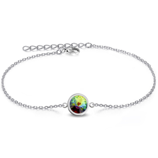 Ocelový náramek Rivoli s krystalem Swarovski - Crystal Vitrail Medium