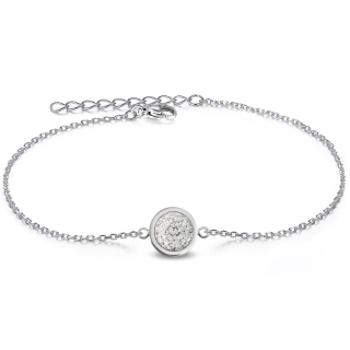 Ocelový náramek Pavé s krystaly Swarovski - Crystal F