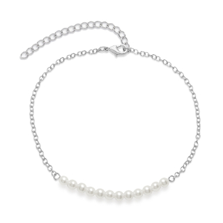 Ocelový perlový náramek Bella Pearl na ruku i nohu s perlami Swarovski