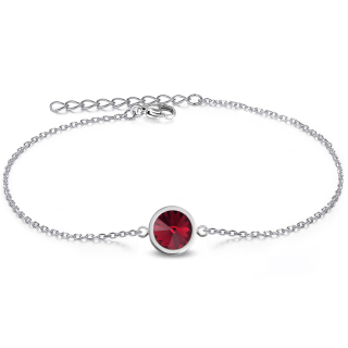 Ocelový náramek Rivoli s krystalem Swarovski - Siam